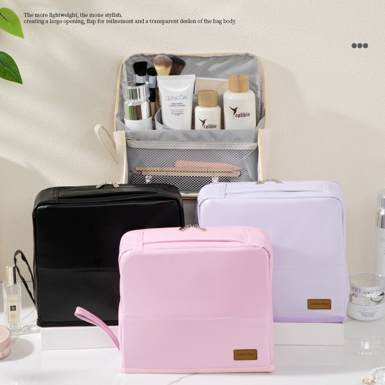 日本旅行便攜式可站立式化妝包高顏值外出便攜收納包大容量高級感分區收納洗漱包筆袋 日本旅行便攜式可站立式化妝包高顏值外出便攜收納包大容量高級感分區收納洗漱包筆袋